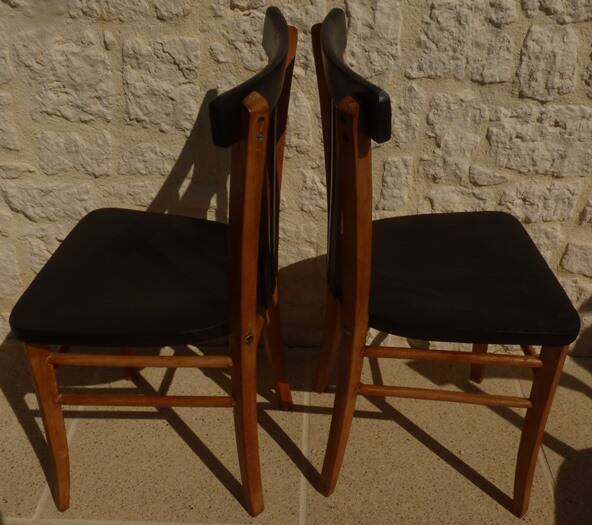 2 chaises Lutherma et 2 chaises Bauman de style en bois