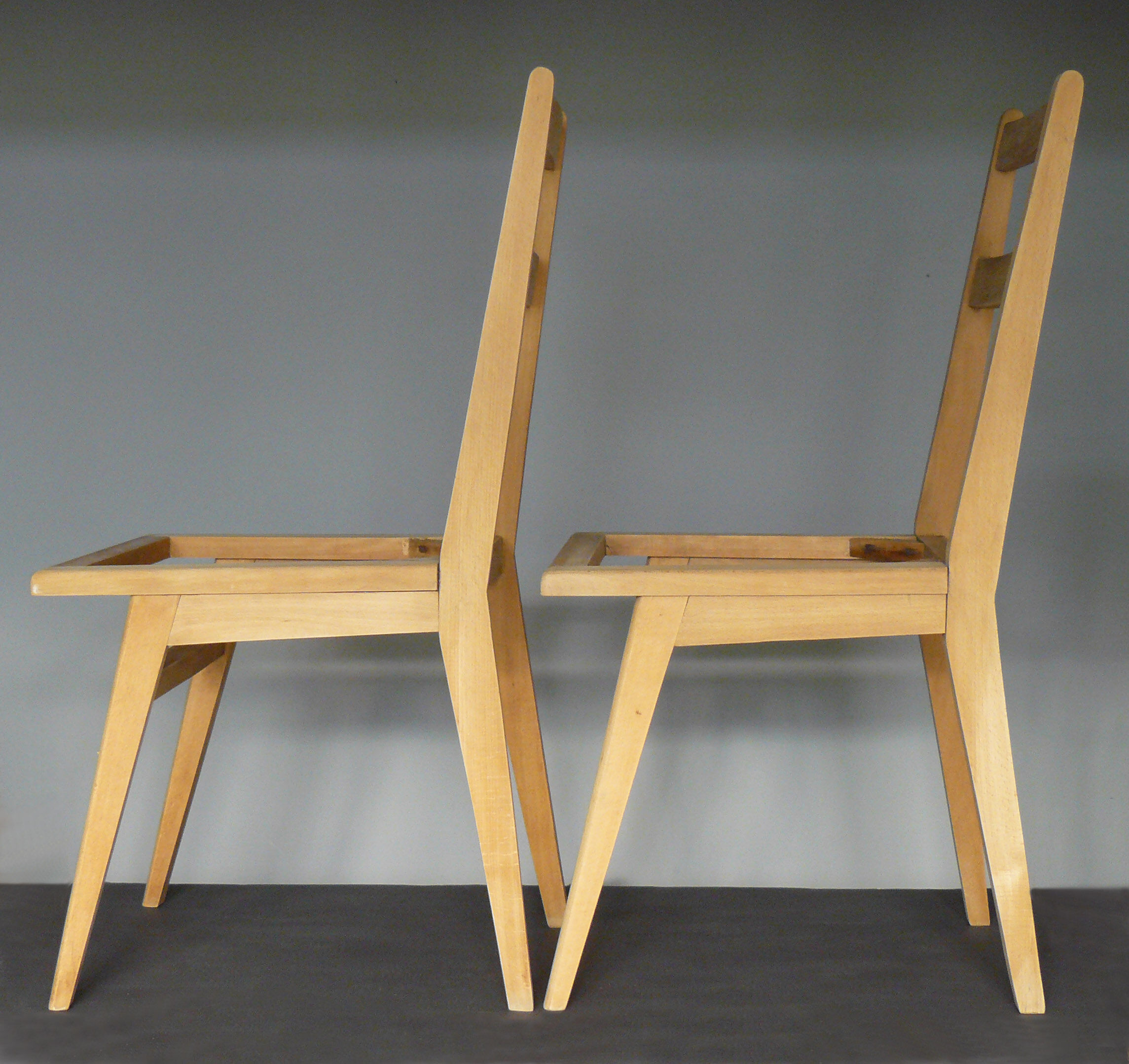 Pair of chairs 50-60 to upholster and skate