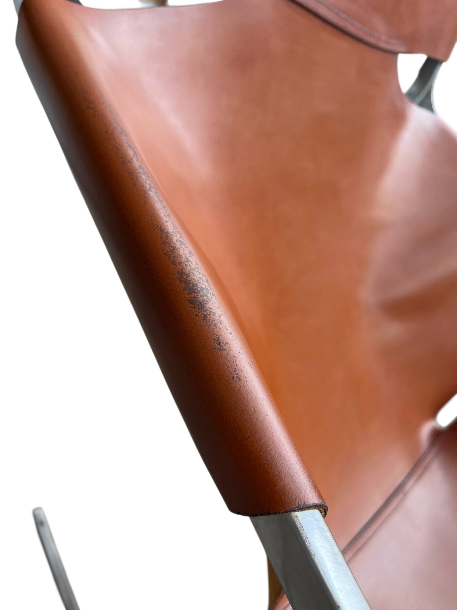 F444 lounge chair in cognac leather by Pierre Paulin for Artifort