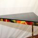 Vintage Eastern Bloc industrial side table, metal & wood accent table