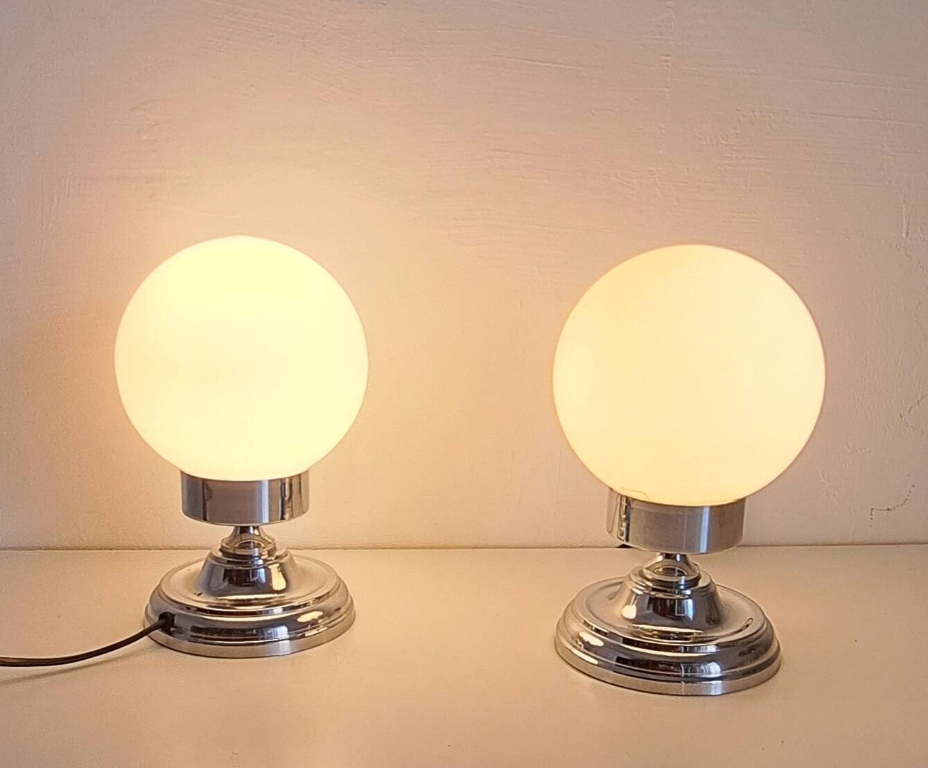 Pair of bedside lamps