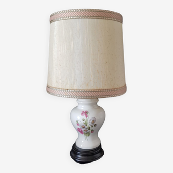 Petite lampe d'ambiance des années 60 en porcelaine