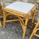 4 tabourets vintage bambou et rotin – années 60/70
