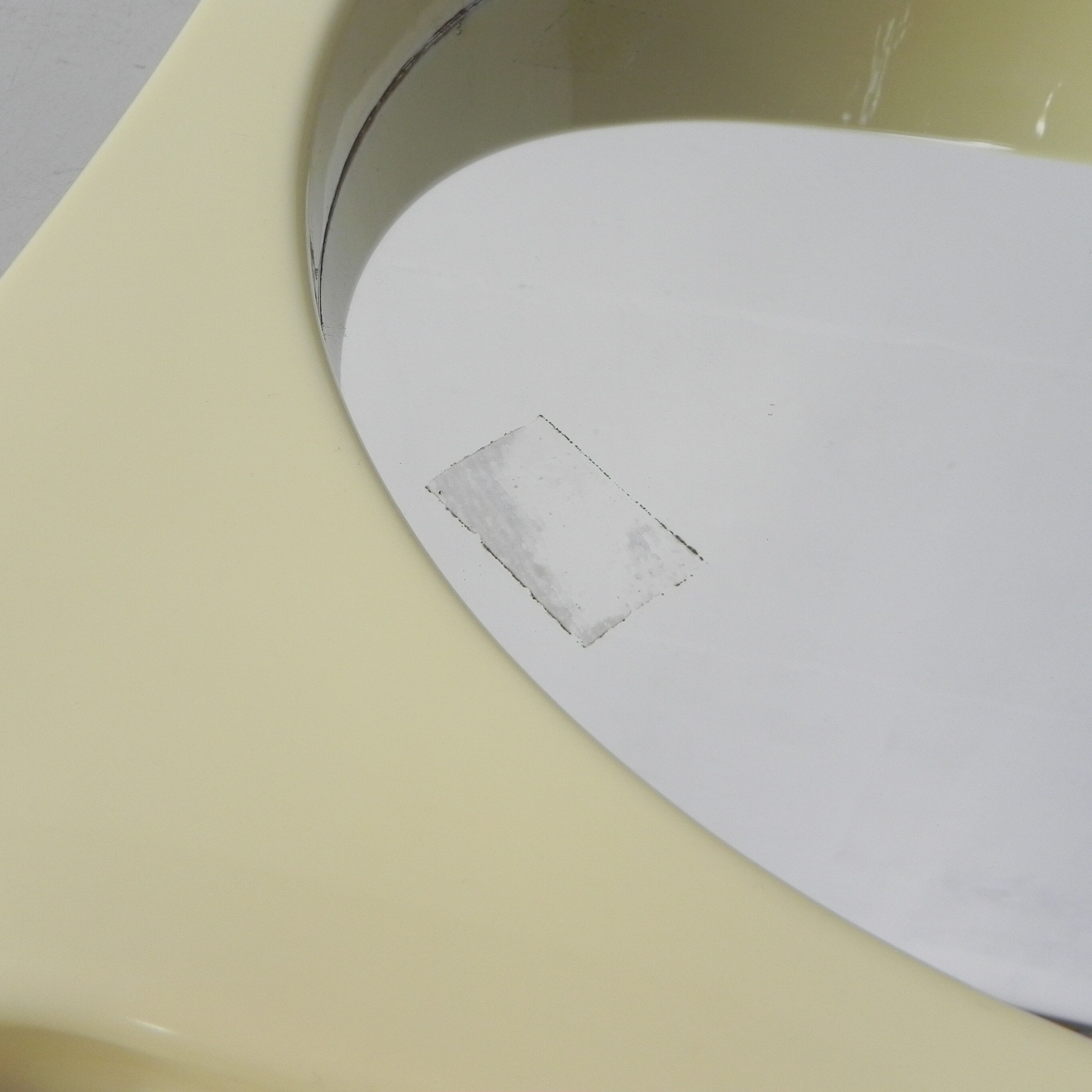 Vintage Plastic Bathroom Wall Shelf with Mirror