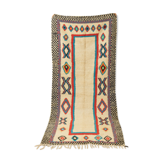 Vintage azilal, berber rug, 123 x 295