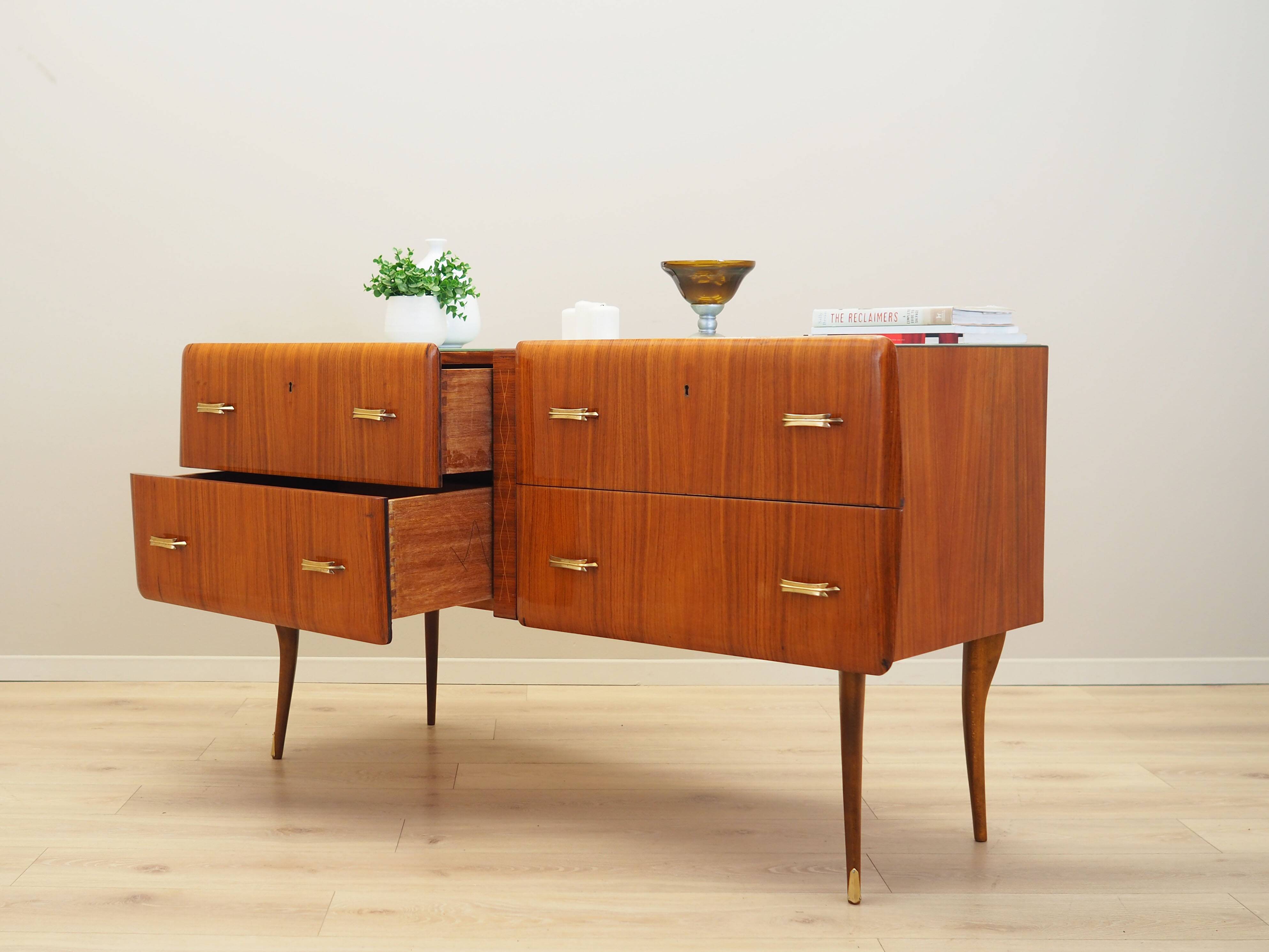 Mahogany chest of drawers, Italian design, 1960s, production: Italy