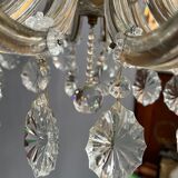 Hand-engraved solid crystal chandelier.