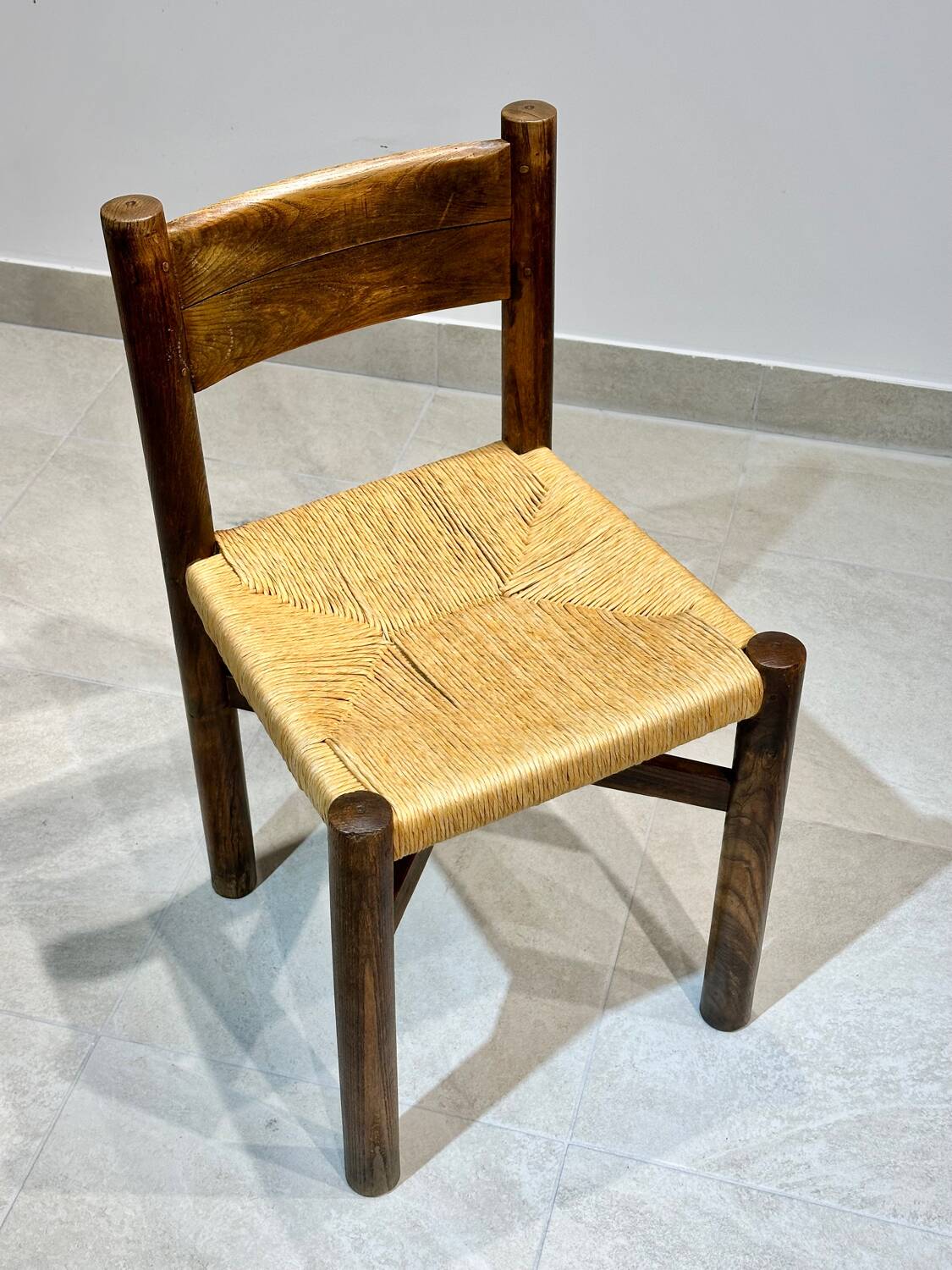 Set of 2 Charlotte Perriand Meribel chairs, in ash, circa 1950, original edition