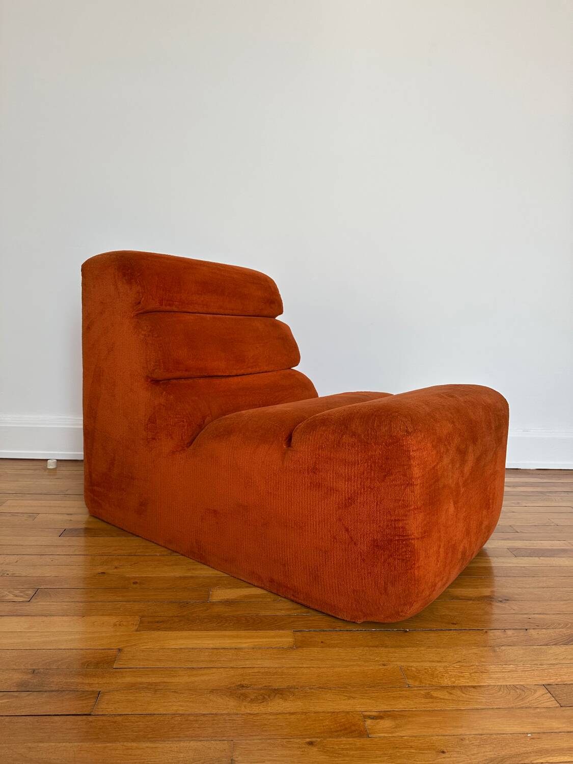 Chauffeuse / Fauteuil orange - Vintage - Design