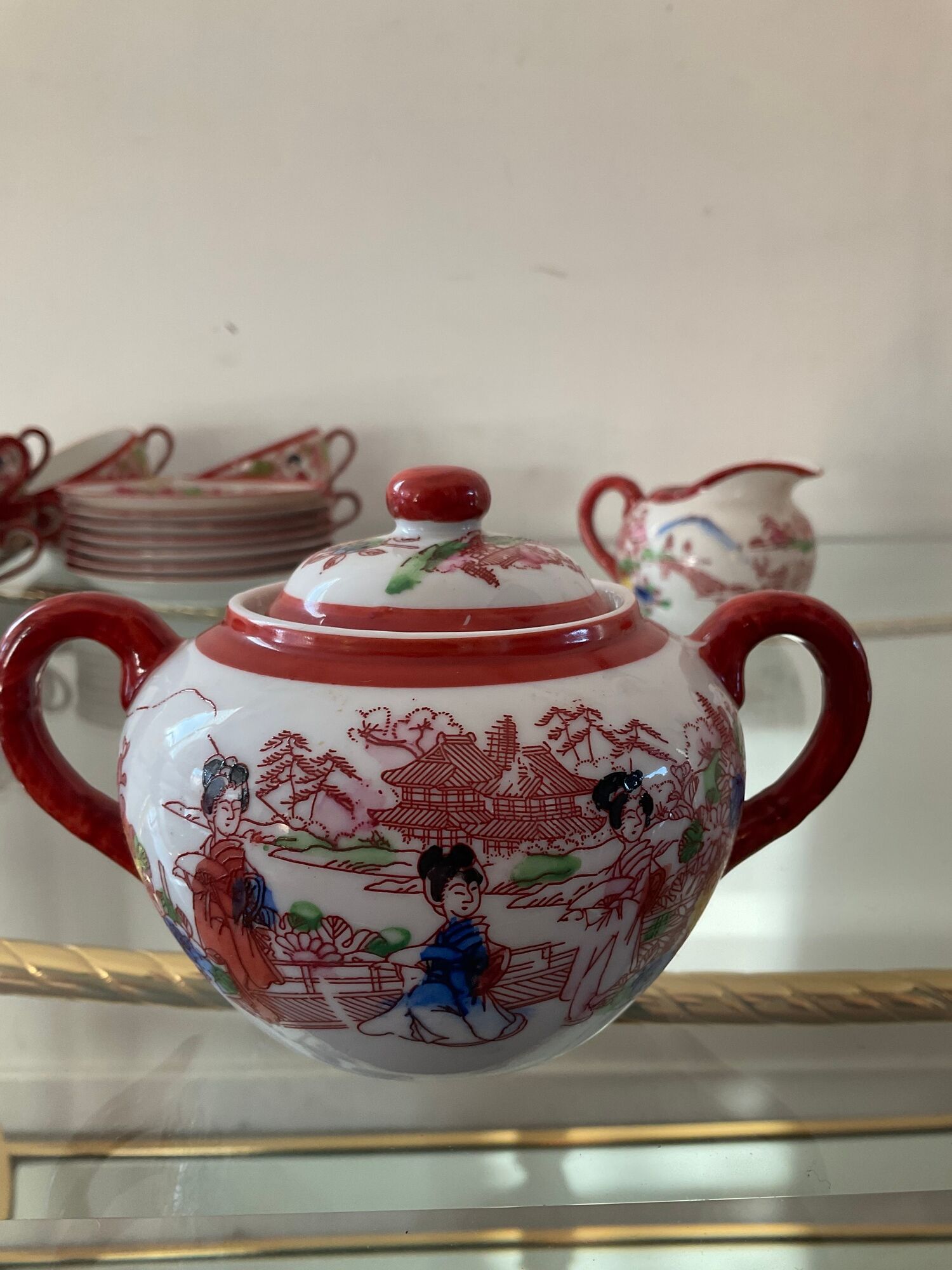 Old Japanese fine porcelain tea set