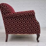 1950s, Danish 3 seater sofa, original condition, furniture velour, beech wood.
