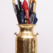Handmade brass umbrella stand by samex italy 1970s