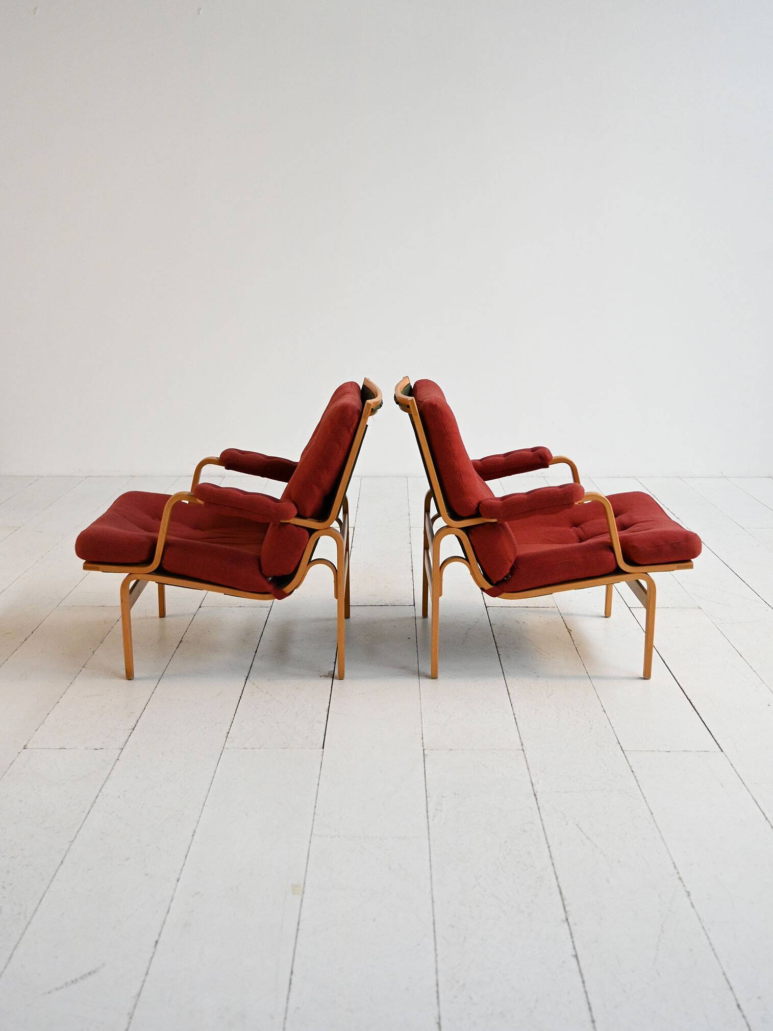 Pair of “Ingrid” armchairs by Bruno Mathsson for Dux, 1960s
