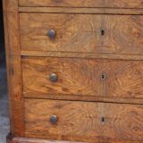 Classy dressing table in mahogany burl (19th century).