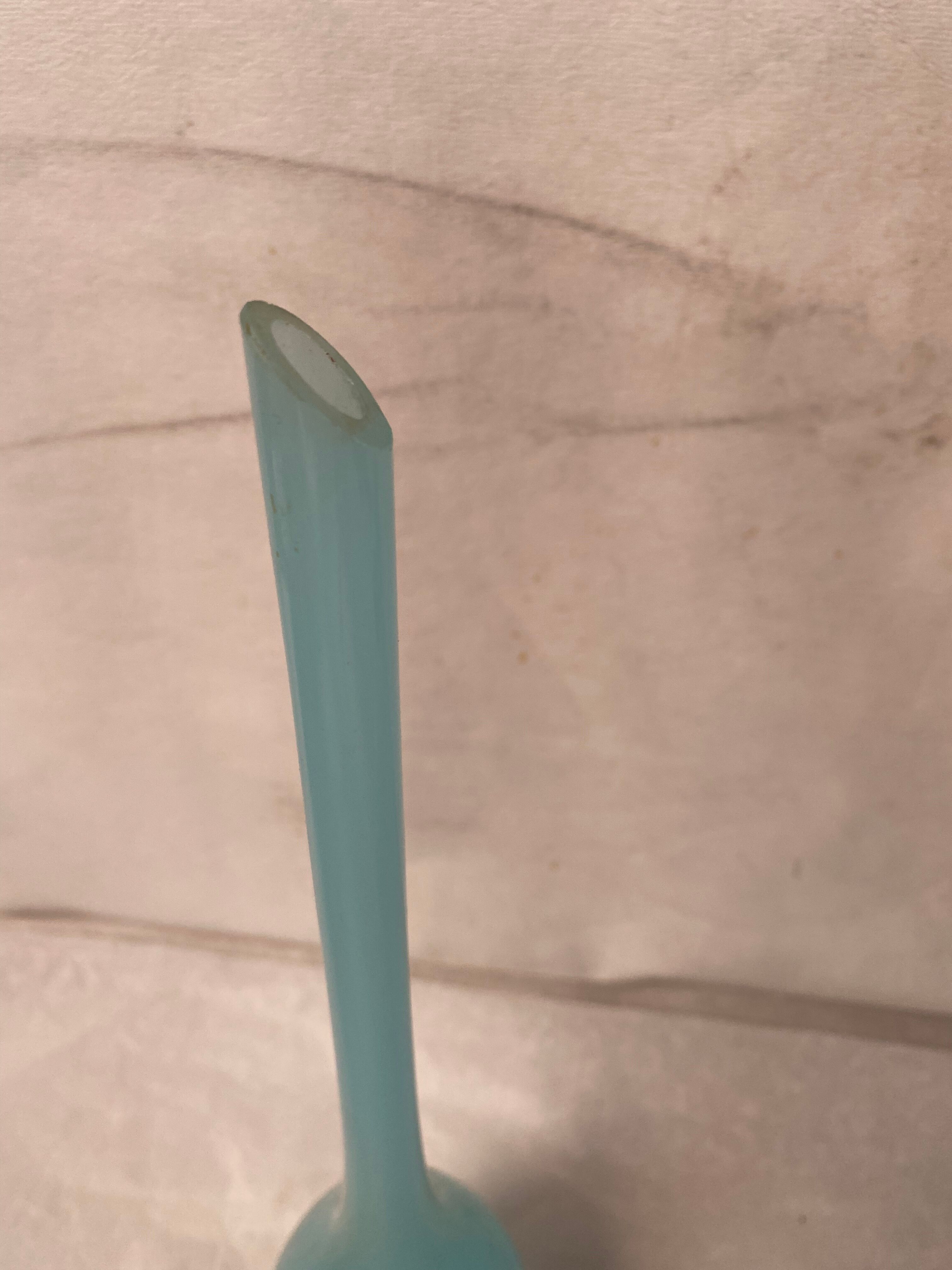 Blue opaline glass vase