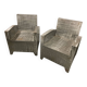 Pair of industrial metal armchairs