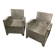 Pair of industrial metal armchairs