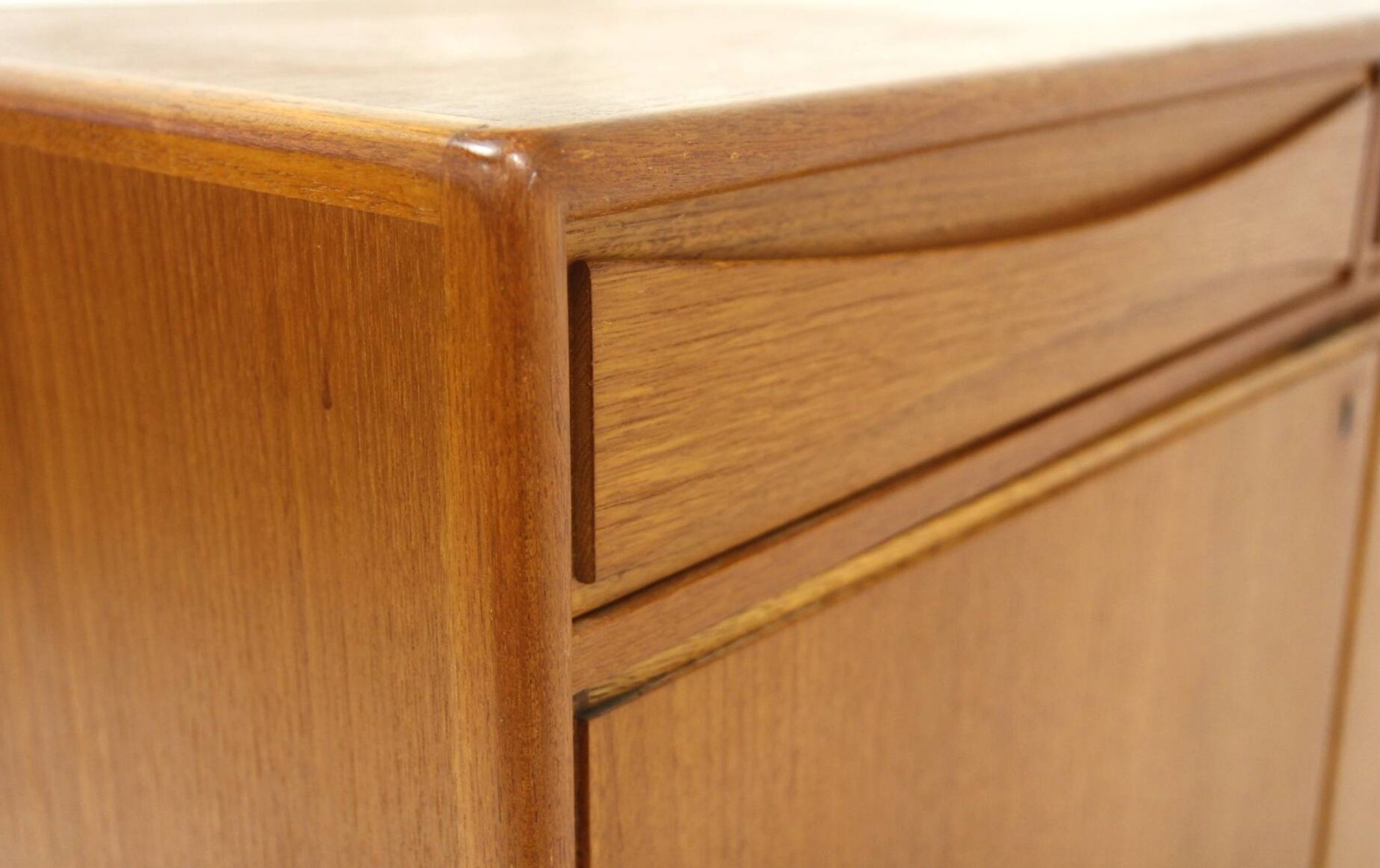 Scandinavian enfilade in teak, Möbelfabriken Linden, Horda, Sweden, 1960.