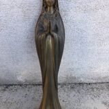 65cm solid bronze holy virgin statue