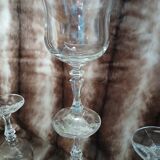 11 crystal stem glasses