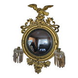 NAPOLEON III Style Witch Mirror With Tassel Candle Holders