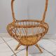 Vintage rattan plant holder 1960s