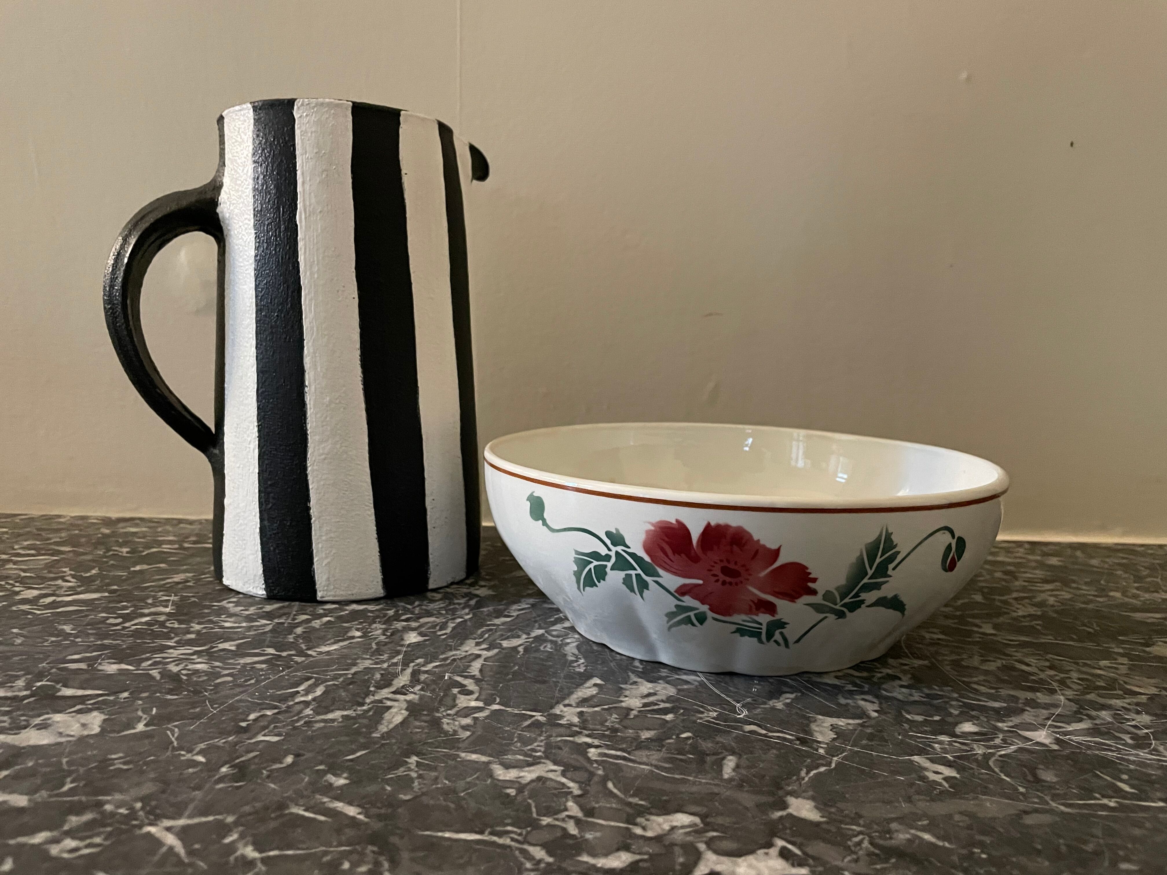 Salad bowl "HBCM, Montereau, France" diam 21 cm
