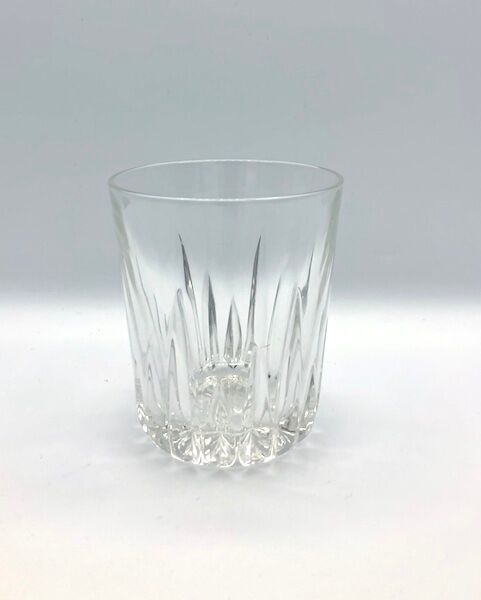 4 chiseled glass water glasses
