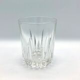 4 chiseled glass water glasses