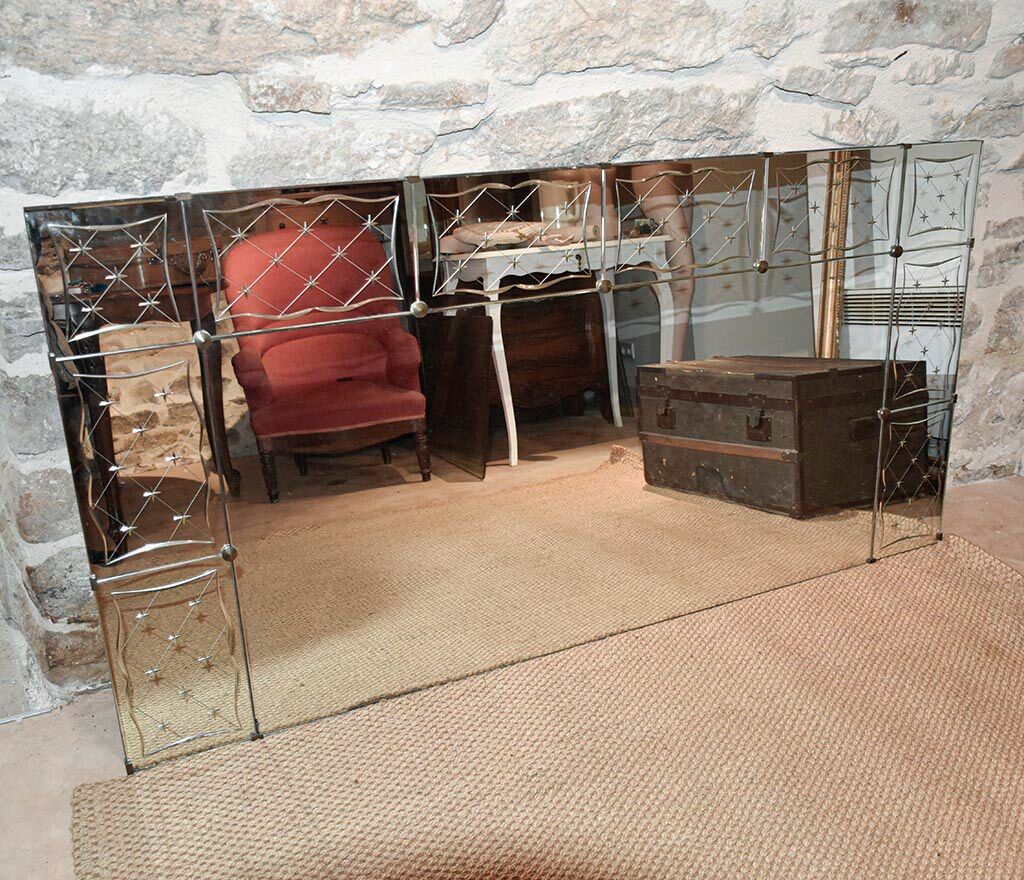 Miroir de bistrot brasserie L 180 H 90 cm
