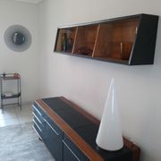 Rare row of wood and leatherette of the 60s 70s