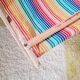 Long chair - Vintage deck chair with striped fabric