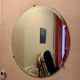 Miroir rond biseauté vintage 90 cm