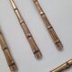 Bamboo pattern brass serving cutlery