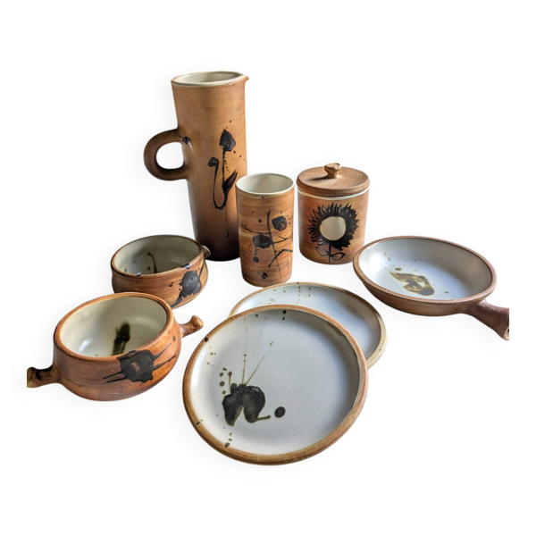 Ensemble  en grès ''La Colombe'' 60'
