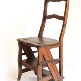 Old wooden chair stepladder