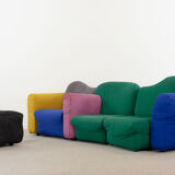 Cannaregio Modular Sofa with Footrest by Gaetano Pesce for Cassina, Italy 1986