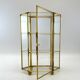Glass and brass jewelry showcase
