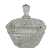 Sucrier en verre taillé