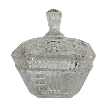 Sucrier en verre taillé