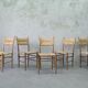Mid-century italian dining chairs, 1950s, set of 5