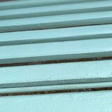 Banc de jardin pliant à lattes bois et métal