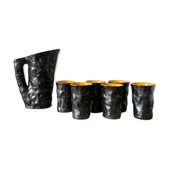 Service in Orangeade yellow and black bronze