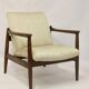 Armchair GFM-142 by Edmund Homa 1960s beige fabric.