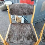6 chaises ancienne vintage design scandinave pieds compas