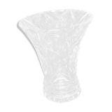 Vintage carved glass vase - Flared cornet shape - 15.5 cm