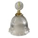 Vintage wall lamp in electrified holophane glass to new