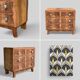 Commode art déco ronce de noyer brut