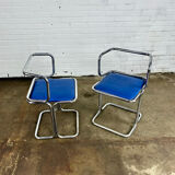 Vintage tubular frame dining room chairs