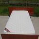 Antique teak bed with integrated bedside table
